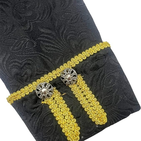 Men's Natural White Victorian Renaissance Steampunk Coat - Picture 12 of 13